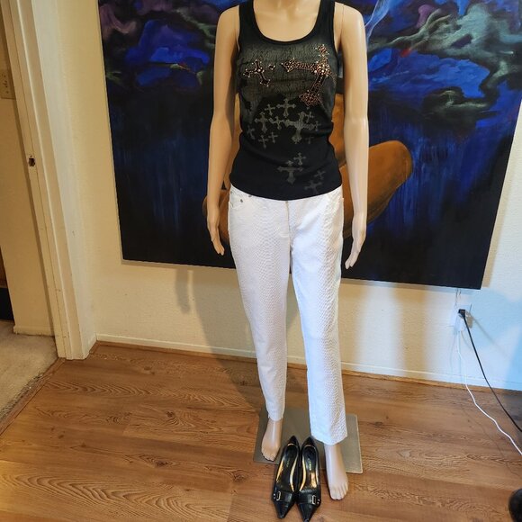 Enzo Angiolini Black and Gold Pumps with Bucke Size 7 - Picture 12 of 12